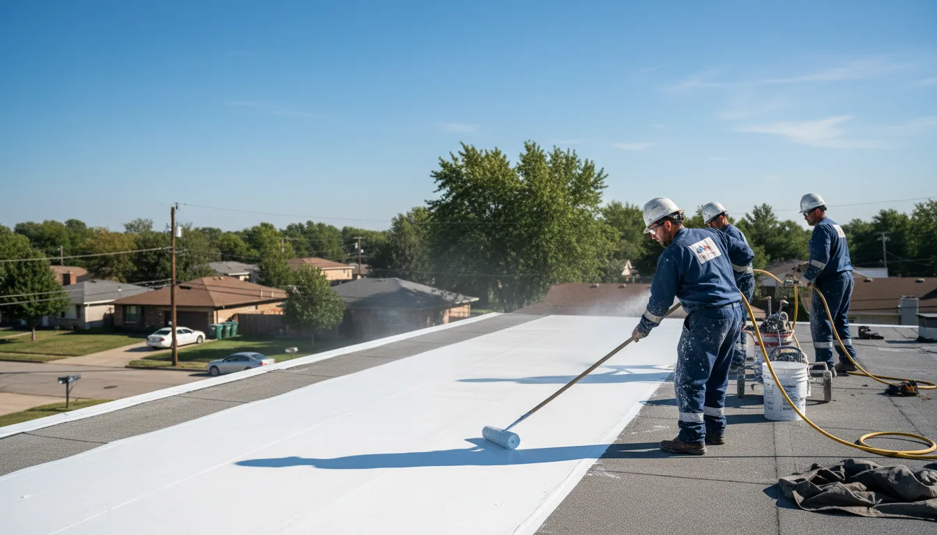 Commercial roof coating in Velma, OK near me